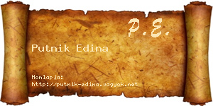 Putnik Edina névjegykártya